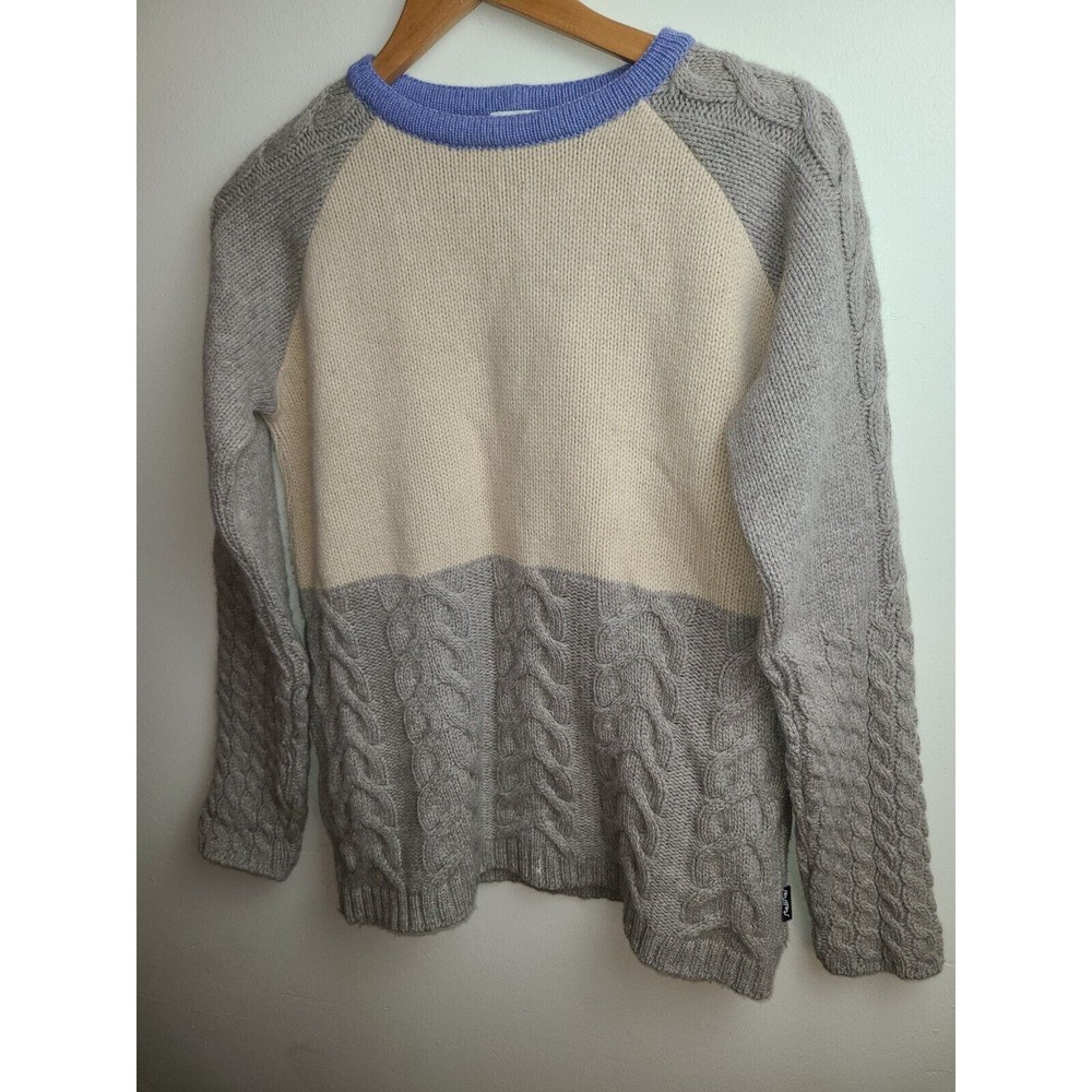Steffner Wool Crew Neck Long Sleeve Pullover Ski Sweater Pastel D42